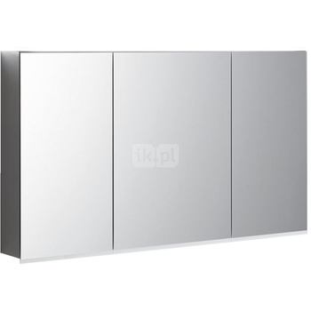 Szafka z lustrem Geberit Option Plus z oświetleniem, z trzema drzwiami: 120x70x17.2cm, Korpus: lustrzany z zewnątrz, Drzwi: lustrzane wewnątrz i z zewnątrz