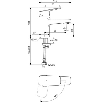 CERAPLAN BATERIA UMYWALKOWA H60 RMTD BS 5L