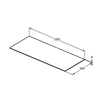CONCA BLAT CERAM. 120 X 50.5 CM WHM BC/N