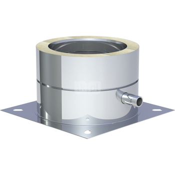 Płyta fundamentowa fi150mm z odpływem skroplin w bok montaż na cokole