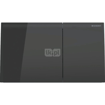 Przycisk uruchamiający Geberit Sigma70, przedni, szkło czarne, prostokątny