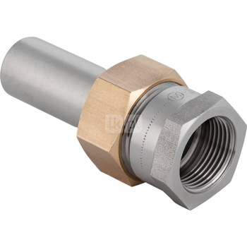 Śrubunek hydrauliczny GEBERIT Mapress Edelstahl przejściowy z końcówką wsuwaną stal nierdzewna GW 1'' 28 mm z pierścieniem zacinającym