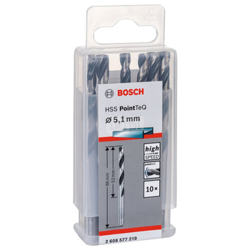WIERT. HSS POINTTEQ  5.1MM 10PC