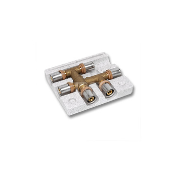 Trójnik SANHA 3fit Press, krzyżowy z izolacją brąz 20 mm x 16 mm x 20 mm (zz x zz x zz)