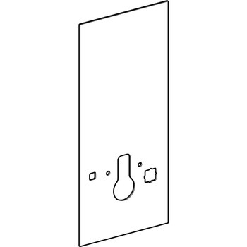 Okładzina przednia do modułu sanitarnego Geberit Monolith do Geberit AquaClean 8000 / 8000plus, 114 cm: Czarny / Szkło