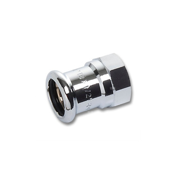 Mufa SANHA Press, Cu (chromowanie), 28 mm x 1'' (zw x GW)