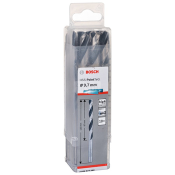 WIERT. HSS POINTTEQ  9.7MM 10PC