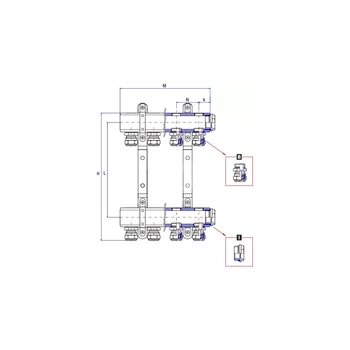 Rozdzielacz ogrzewania RUMET 50C 11 obwodowy