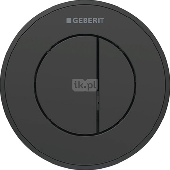 Pneumatyczny przycisk uruchamiający WC Geberit Typ 10, ręczny, podtynkowy, dwudzielny, czarny