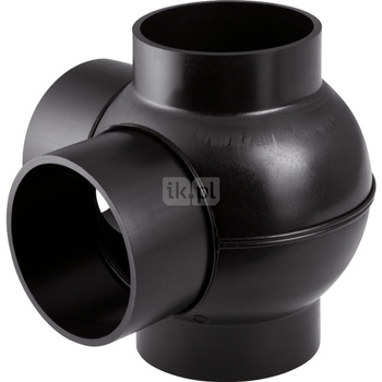Czwórnik GEBERIT HDPE polietylen, 110 mm x 56 mm x 56 mm x 110 mm DN 100 x DN 100, sw x sw x sw x sw