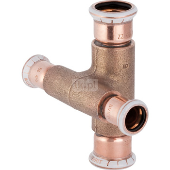 Czwórnik GEBERIT Mapress Kupfer 90' Cu, 15 mm DN 12, mz x mz x mz x mz
