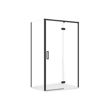 SET C135 KABINA LARGA PRAWA CZARNA 120X90X195+TAKO BIAŁY 120X4 WIRT