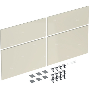 Zestaw frontów szuflad do szafki pod umywalkę podwójną GEBERIT iCon, kol. sand wysoki połysk szer.1200 mm