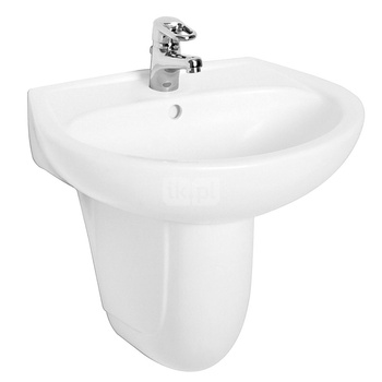 Umywalka Koło Idol, B60cm, H19cm, T46cm, z otworem na baterię, z przelewem