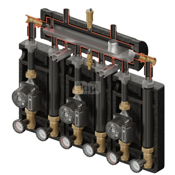 Kompania PRO 3D+ 8000 (SKE 2DC+ 55kW, 3 x grupa UNI, pompy DN25 DAB/LFP)