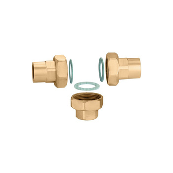 Złączki do zaworów mieszających 1 1/2” GW.  Dla kodu 524800.