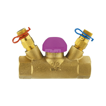 Zawór regulacyjno-pomiarowy HERZ TS-99-V mosiądz, DN 15 Gwint wewnętrzny x Gwint wewnętrzny, 0.4 Kvs