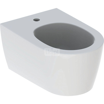 Bidet wiszący Geberit ONE, ukryte mocowania: T=54cm, Przelew=Niewidoczny, Biały / KeraTect