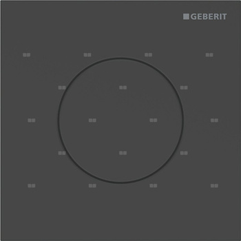 Pneumatyczny zawór spłukujący Geberit do pisuaru, ręczny, Typ 40, stal nierdzewna czarny, okrągły