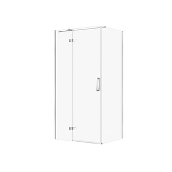 KABINA PRYSZNICOWA CITY Z ZAWIASAMI CHROM 100X80X195 LEWA TRANSP