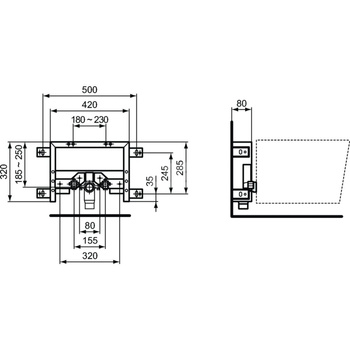 PROSYS STELAŻ BIDETOWY DO ZABUDOWY CIĘŻK