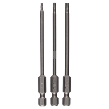 Zestaw 3 końcówek wkrętakowych (T) T8, T10, T15, 89 mm