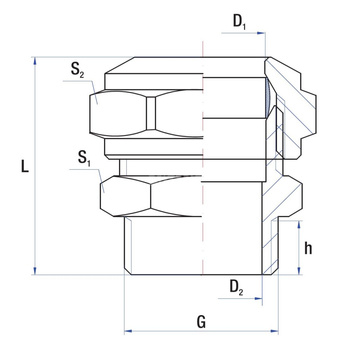 Złącze dwójnik proste RUMET zaciskowe FI 12 x GZ 1/4 mosiądz