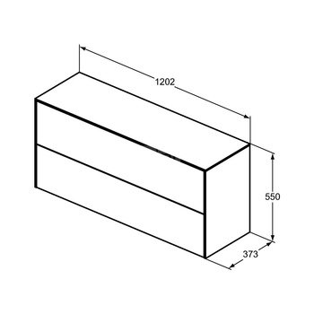 CONCA SZAFK 120X37X55 2 DR+WTOP NOC SNMT