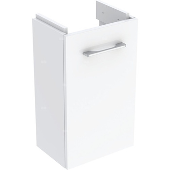 Dolna szafka pod umywalkę kompaktową Geberit Selnova Square, z jednymi drzwiami: Szerokość umywalki=36cm, Biały