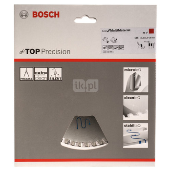 Tarcza pilarska Top Precision Best for Multi Material TOPPREC BEST/MULT 165X20X48T
