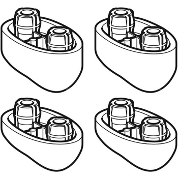 Zestaw podwyższonych podkładek wyrównujących do deski sedesowej, do Geberit AquaClean 8000plus / 8000: Manhattan