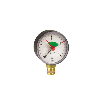 Manometr z rurką Bourdona AFRISO HZ grzewczy 0/4 bar G1/4B aksjalne fi 63 mm, kl. 2.5%