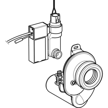 Elektroniczny natynkowy zawór spłukujący do pisuaru, zasilanie bateryjnie