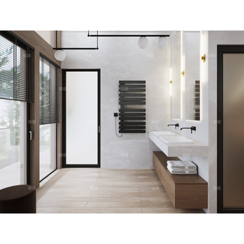 GRZEJNIK ELEKTRYCZNY NAMELESS SMART AIR ELECTRO NAMED-50/120C31LU PODTYNKOWE LEWE C31 BLACK MAT