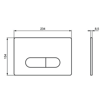 Pneumatyczna płyta sterująca 234x8,5x154 mm, mechaniczna - OLEAS