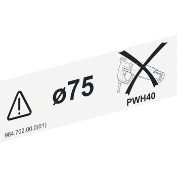 Naklejka informacyjna - opaski zaciskowe Mepla d63/75