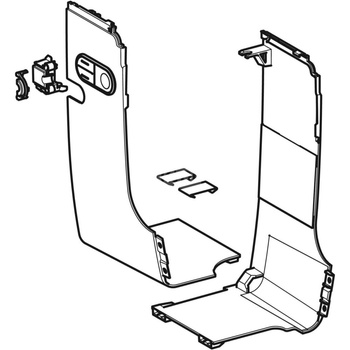 Zestaw wypełnienia przycisku uniwersalnego z boku, do zewnętrznego przyłącza wody, do Geberit AquaClean Mera: Biały-alpin