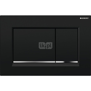 Przycisk uruchamiający Geberit Sigma20, przedni, czarny-chrom bł.-czarny, prostokątny