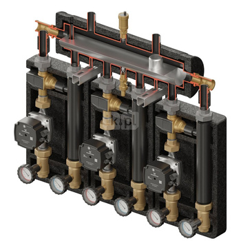 Kompania PRO 3D+ 9555 (SKE 2DC+ 55kW, 3 x VTA372, pompy DN25 Grundfos)
