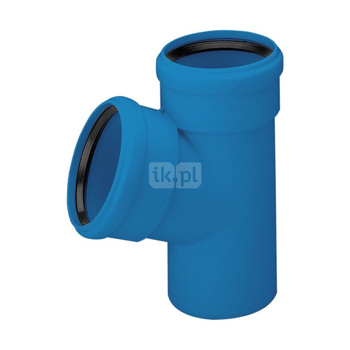 Trójnik MAGNAPLAST Ultra dB UDBEA 67' PP-m DN 110 x DN 50 x DN 110 (ww x ww x wz), kolor niebieski
