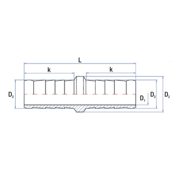 Złącze dwójnik proste RUMET zaciskowe Mosiądz niklowany 12 mm