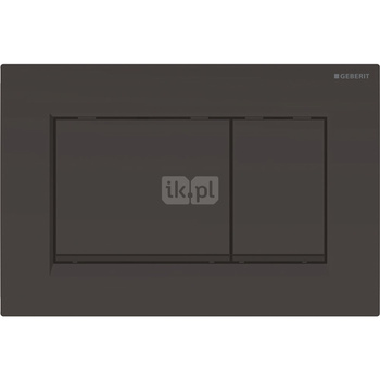 Przycisk uruchamiający Geberit Sigma20, przedni, czarny-czarny mat-czarny, prostokątny