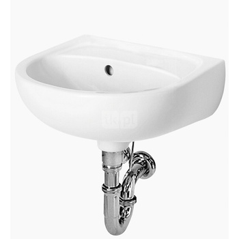 Umywalka mała Koło Solo, B40cm, H17cm, T33cm, bez otworu na baterię, z przelewem