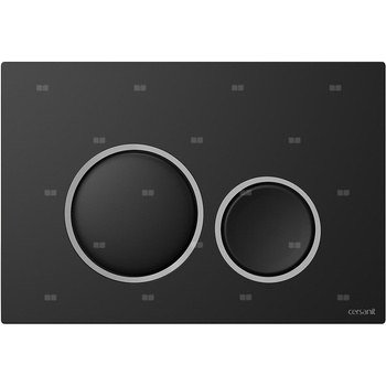 PRZYCISK LUNA RING CZARNY MATOWY DETAL CHROM MATOWY