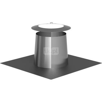 Przejście przez dach płaski stal nierdzewna z kołnierzem fi180mm