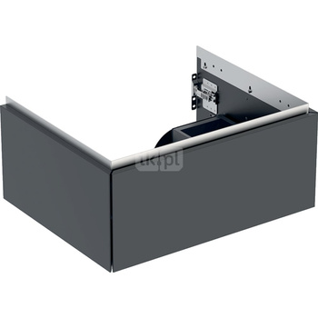 Szafka pod umywalkę Geberit ONE, z jedną szufladą: Szerokość umywalki=60cm, Czarny / Lakierowany matowy
