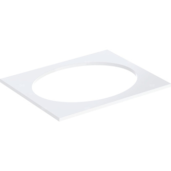 Blat pod umywalkę Geberit Selnova Square wpuszczaną w blat: B=59.1cm, Biały / Lakierowany na wysoki połysk