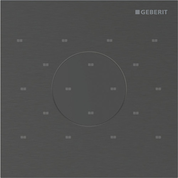 Elektroniczny zawór spłukujący Geberit do pisuaru, zasilanie 230V, Typ 40, stal nierdzewna czarny chrom, okrągły