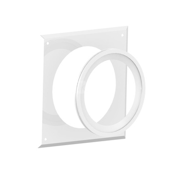 Rozeta maskująca Kwadratowy z uszczelką JEREMIAS TWIN31A stal nierdzewna, średnica wewnętrzna 100 mm