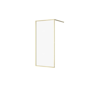 KABINA PRYSZNICOWA WALK-IN LARGA ZŁOTA MAT 90X200 SZKŁO TRANSPARENTNE